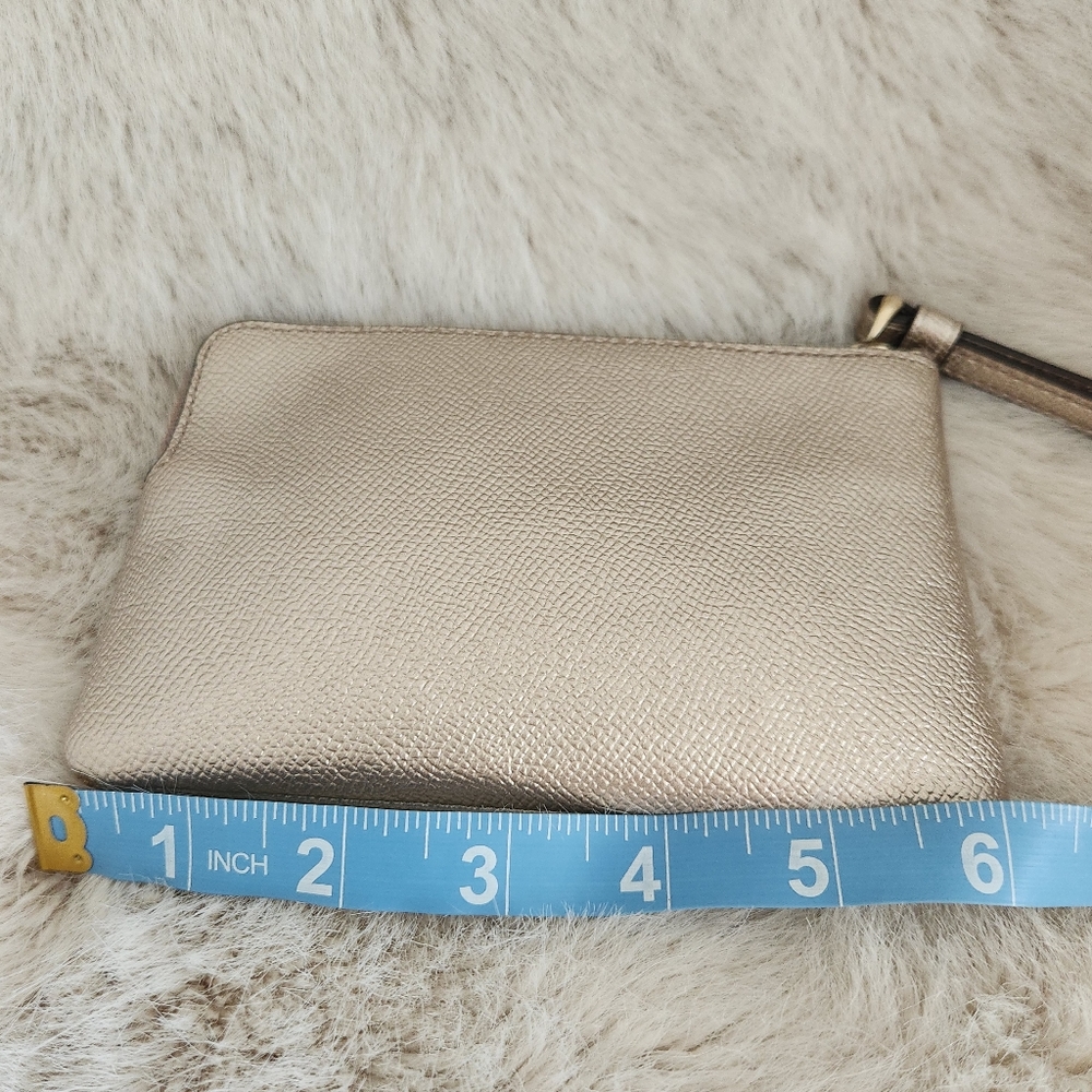 Lk NEW COACH Zipper Wristlet Wallet Pouch +2 Free Satin Twillys - Picture 10 of 10